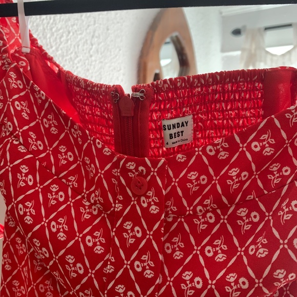 Aritzia Sunday Best Imogen Red Dress - Picture 3 of 3